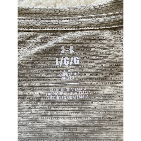 Under Armour Shirt Mens Large Gray Green Loose HeatGear Athletic Active Casual - Picture 3 of 6